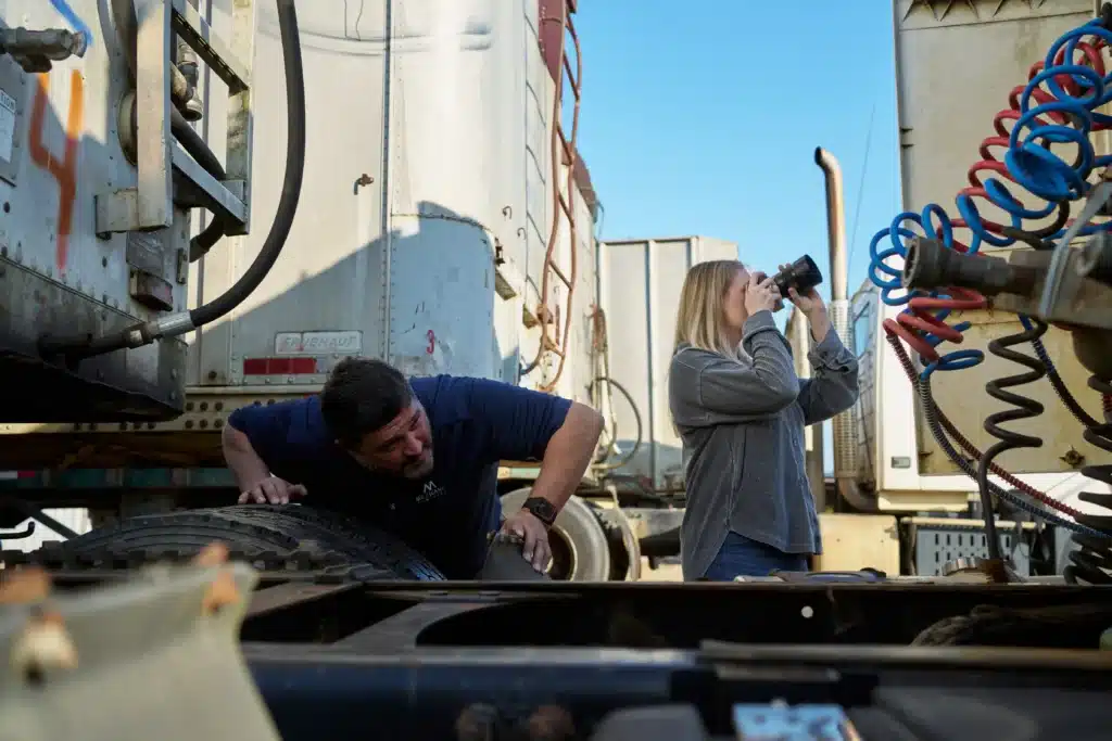 Attorney's from Mezrano® Law Firm performing a thorough truck investigation