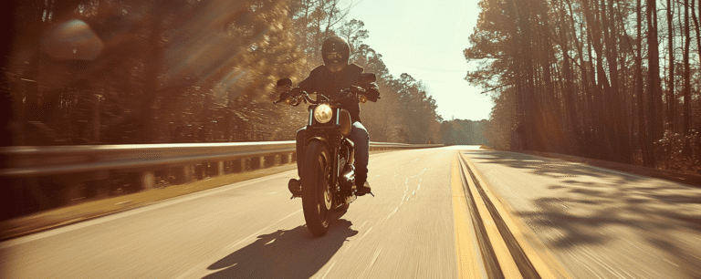 A motorcycle rider in Alabama