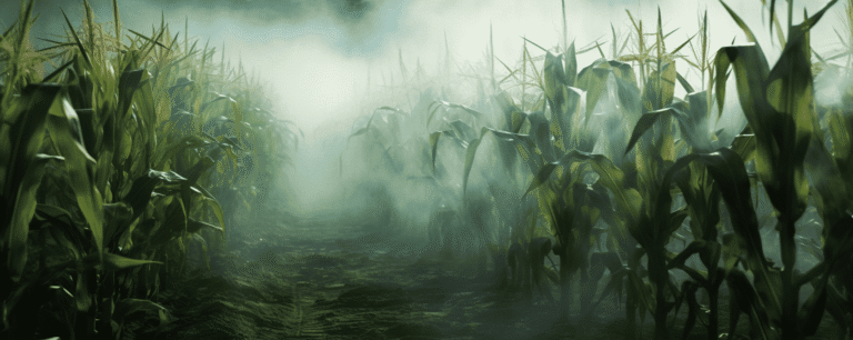 An Alabama corn field being sprayed with RoundUp