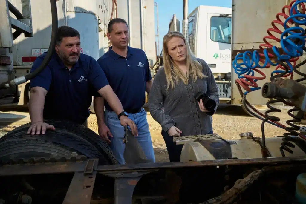 Attorney's from Mezrano® Law Firm performing a thorough truck investigation