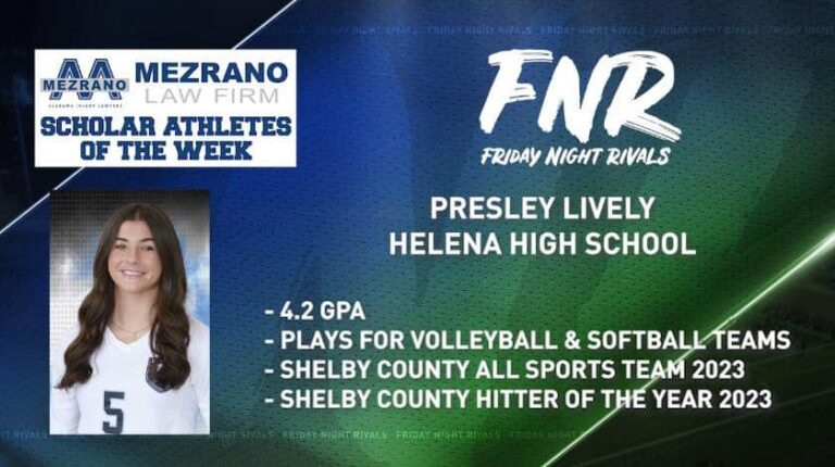 Friday Night Rivals Student Athlete of the Week Presley Lively