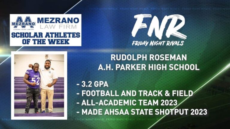 Friday Night Rivals Student Athlete of the Week Rudolph Roseman