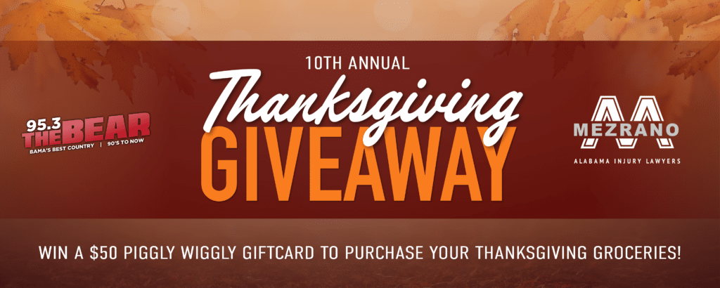 Mezrano Law Firm Thanksgving Giveaway