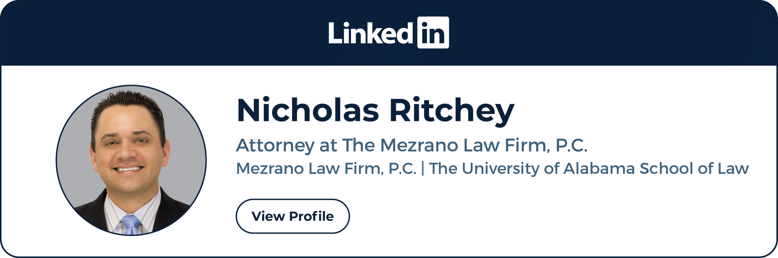 Attorney Nicholas Ritchey LinkedIn Profile Badge