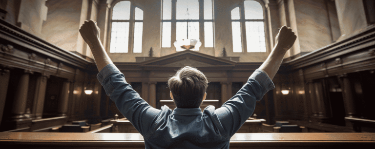 Man cheering