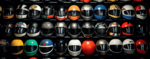 Various Motorcycle helmets