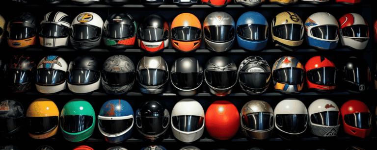 Various Motorcycle helmets