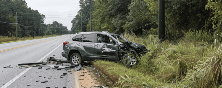 Crashed toyota
