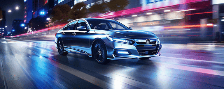 Honda driving at night