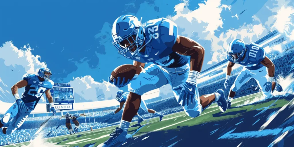 Football players playing a game