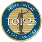 Brian Injury Top 25 Trail Lawyers Badge