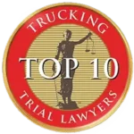 Trucking Top 10 Trial Lawyers Badge