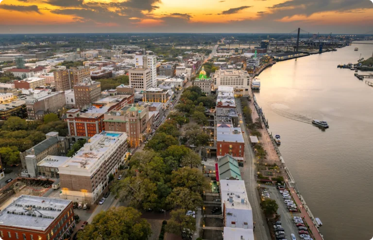 Savannah Georgia waterfront
